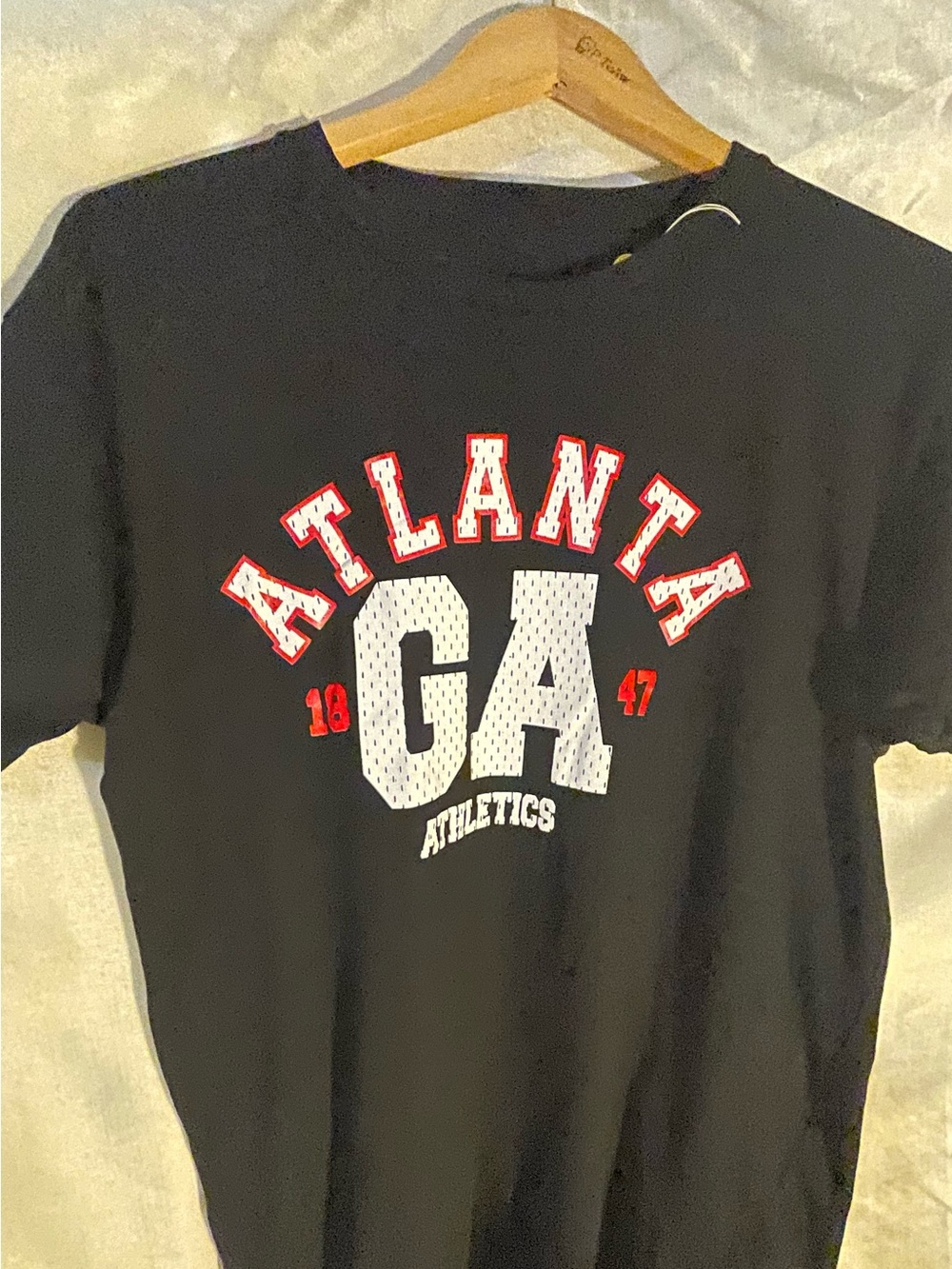 Women’s Black 'Atlanta GA Athletics' Graphic Tee